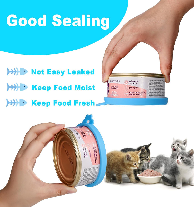 Cat Food Can Covers Lids for 5.5 oz Cans, 2 Pack Silicone Cat Food Can Lids for 5.5 oz 5.3 oz Cans...Pet Food Can Covers Reusable Can Toppers Savers for Wet Food - PawsPlanet Australia