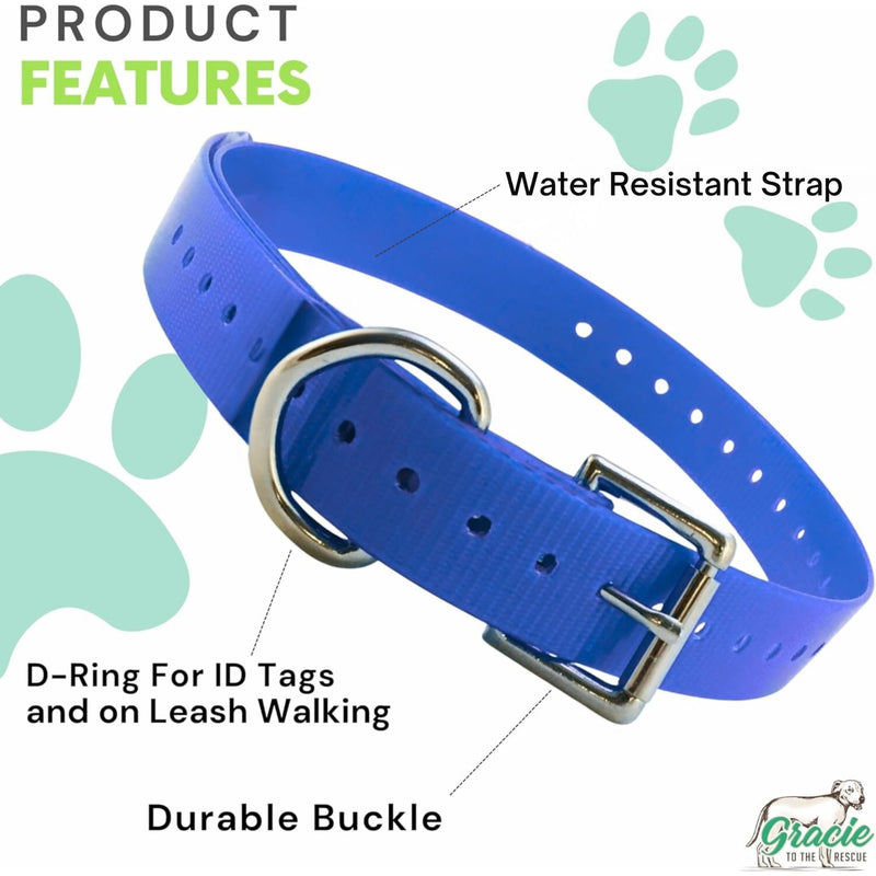 3/4" Replacement Collar - Shock Collar Replacement Collar, Invisible Fence Collar Replacement, Compatible with Educator, Pet Safe, Invisible Fence, PetSafe Collars (Blue, 3/4") Blue 3/4" - PawsPlanet Australia