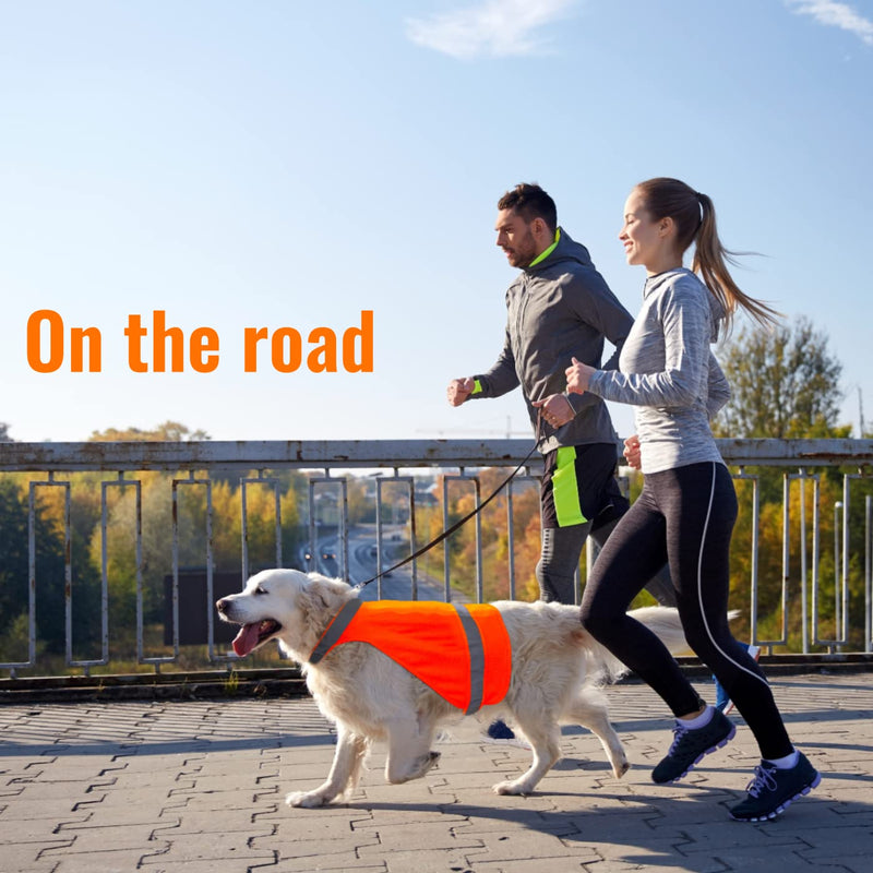 Dog Hunting Vest Blaze Orange Outdoor Safety Dog Vest High Visibility Reflective Dog Vest for Dogs Avoid Mistaken of Hunter, Prefect Accessories for Dog Walking,Hunting,Camping,Out Door Activities. L - PawsPlanet Australia