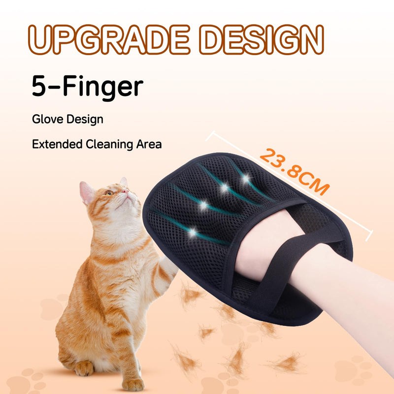 Pet Hair Remover Electrostatic Gloves,Pet Hair Removal for Cats & Dogs, Cat Grooming Gloves，Pet Hair Fur Removal Mitt, Cleanup for Furniture, Clothing, and Upholstery,Reusable (2pcs) 2pcs - PawsPlanet Australia