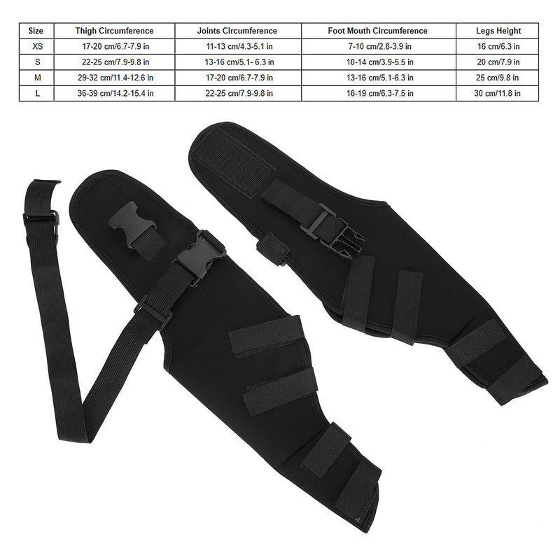 Zerodis Canine Hind Hock Wraps, Dog Braces Dog Legs Protector for Dog(HJ25 Rear Double Leggings Black, XS)
