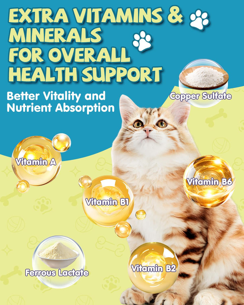 L-Lysine for Cats,Lysine Drops Immune Support Supplement,Sneezing,Cold,Allergy Relief,Runny Nose,Feline Respiratory,Natural Antibiotics for Cats with Colostrum,Taurine Cat(Roast Chicken Flavor/2floz)