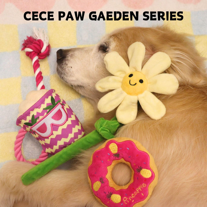 Interactive Dog Plush Toys, Crinkle Flower Dog Rope Toy, Puppy Chew Toys for Teething, Cute Dog Gift for Small and Medium Dogs - PawsPlanet Australia