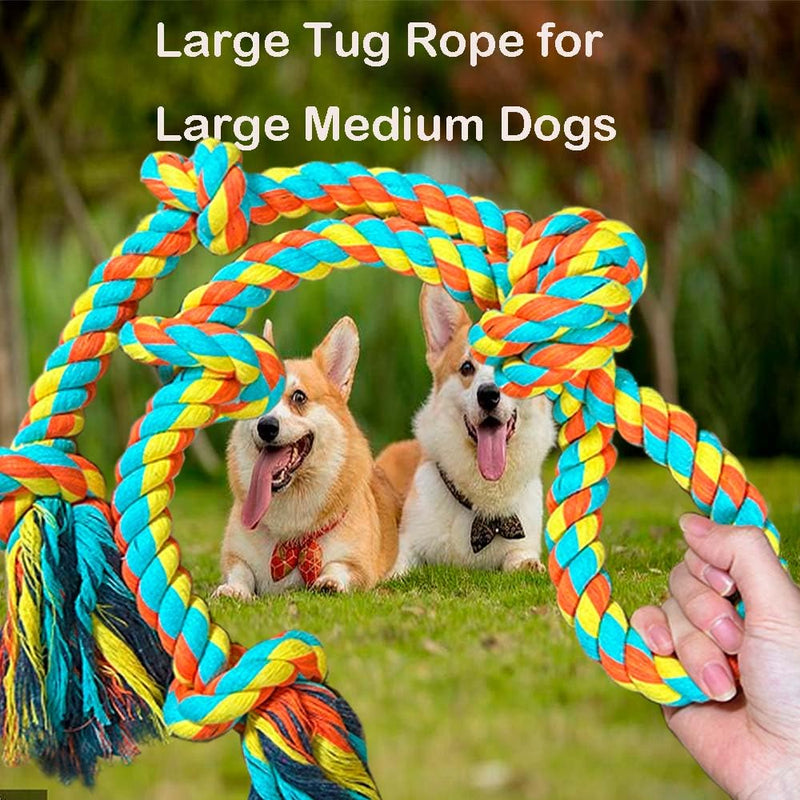 Extra Large Dog Tug of War Rope Toy for Aggressive Chewers Medium Large Breed Giant Chew Rope Puppy Teething Toys Indestructible Tug Rope Durable Knotted Rope Chewing Toys Heavy Duty XL Rope Toy - PawsPlanet Australia