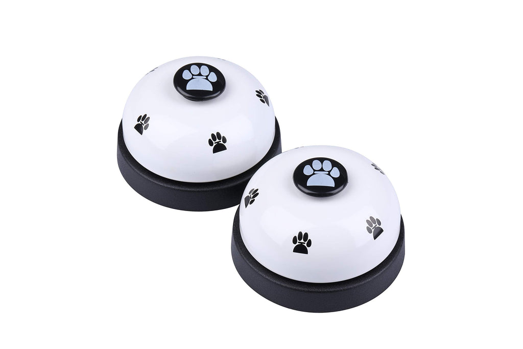 2 Pcs Pet Training Bells, Tell Bell, Doggy Door Bell for Dog Cat (White) White