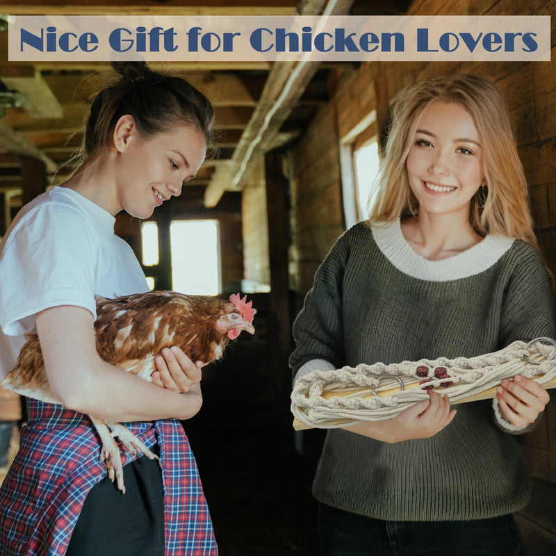 Chicken Swing Toy for Large Chicken Coop, Chicken Enrichment Toy for Hens and Roosters, Natural Wooden Handmade Chicken Coop Accessories, Ideal Gift for Chicken Owners and Chicken Lovers - PawsPlanet Australia