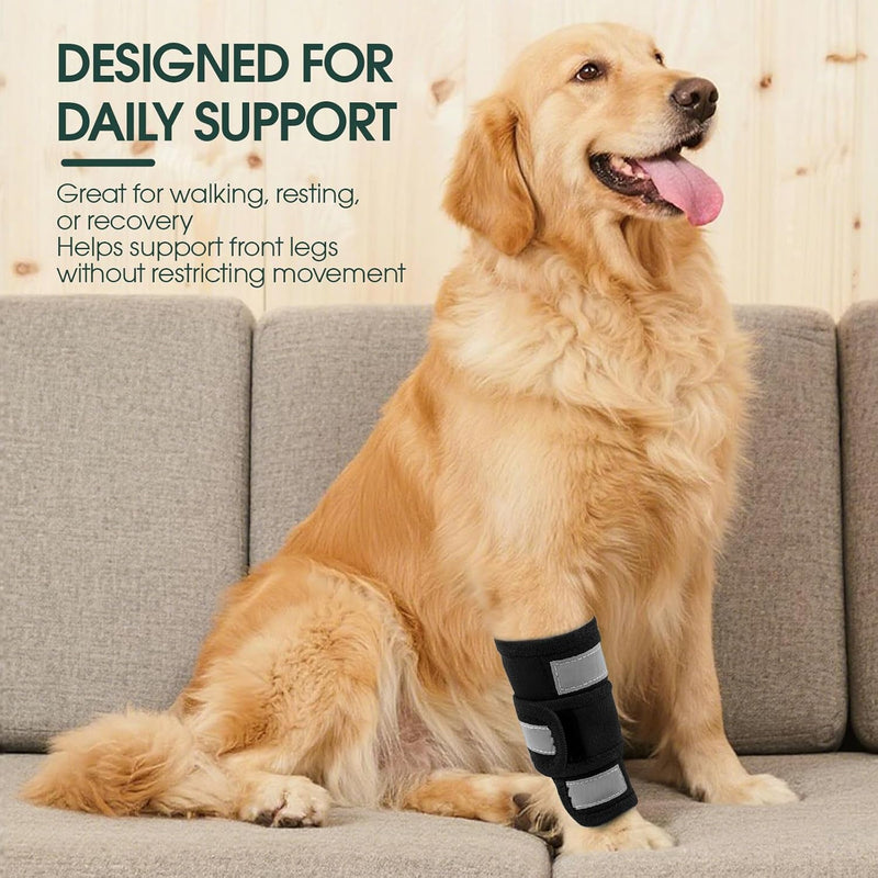 Dog Front Leg Brace & Elbow Protector,Adjustable Dog Elbow Brace with Reflective Strip,Compression Dogs Leg Sleeve to Stop Licking,Carpal Wrist Support Wrap for Arthritis,Sprain,Injury Recovery Large/Extra Large