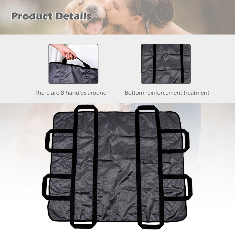 Dog Stretcher for Large Dogs, Dog Stretcher, Portable Stretcher, Emergency Animal Carrier Capable of Holding up to 300 pounds with 8 Handles(Gray) Gray 47"Lx29"W - PawsPlanet Australia