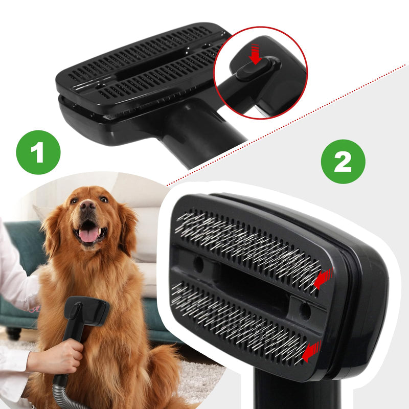 SPARES2GO Dog Grooming Brush Pet Hair Tool for Numatic Henry Hetty Vacuum Cleaners Black 1 Count (Pack of 1) - PawsPlanet Australia