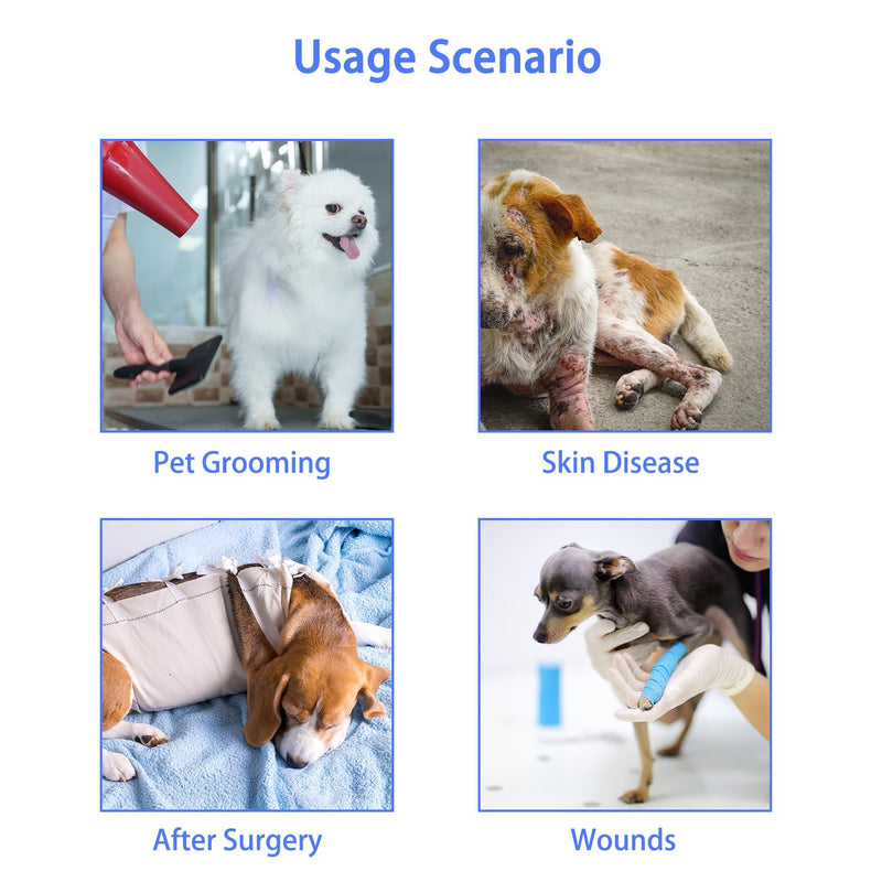 Dog Cone After Surgery, Adjustable Pet Recovery Collar for Dogs and Cats, Plastic Elizabethan Neck E-Collar Stop Licking Wounds (XXL-D) White XXL-D (Neck:16.5-18.1in) Deeper