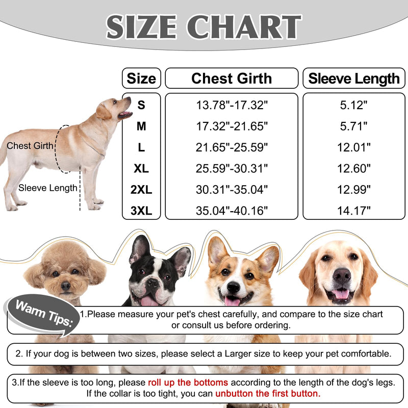 IDOMIK Dog Recovery Sleeve, Dog Surgery Recovery Suit Front Leg, Comfy Dog Joint Leg Sleeves After Surgery, Dog Elbow Braces Protector for Leg Injuries & Joint Pain, Dog Cone Collar Alternatives,Grey 3XL(Chest Girth:35.04"-40.16") Grey - PawsPlanet Australia