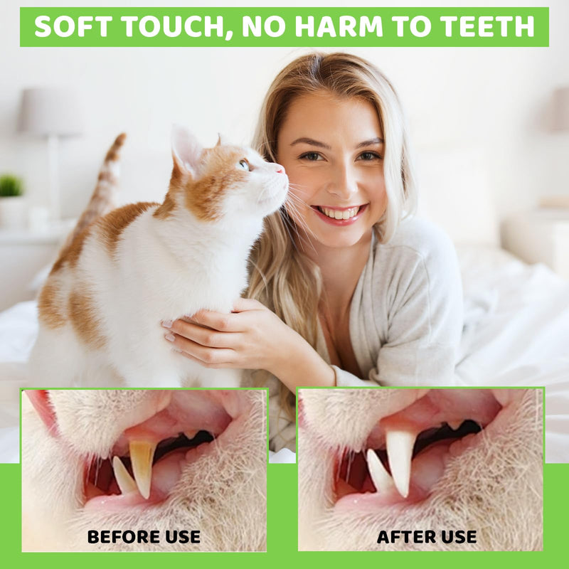 Pack of 3 Dog Toothbrushes, Removes Plaque and Bad Breath Dog Dental Care Set, Dog Toothpaste, for Small Dogs, Suitable for Refreshing Breath and Cleaning Dog Teeth