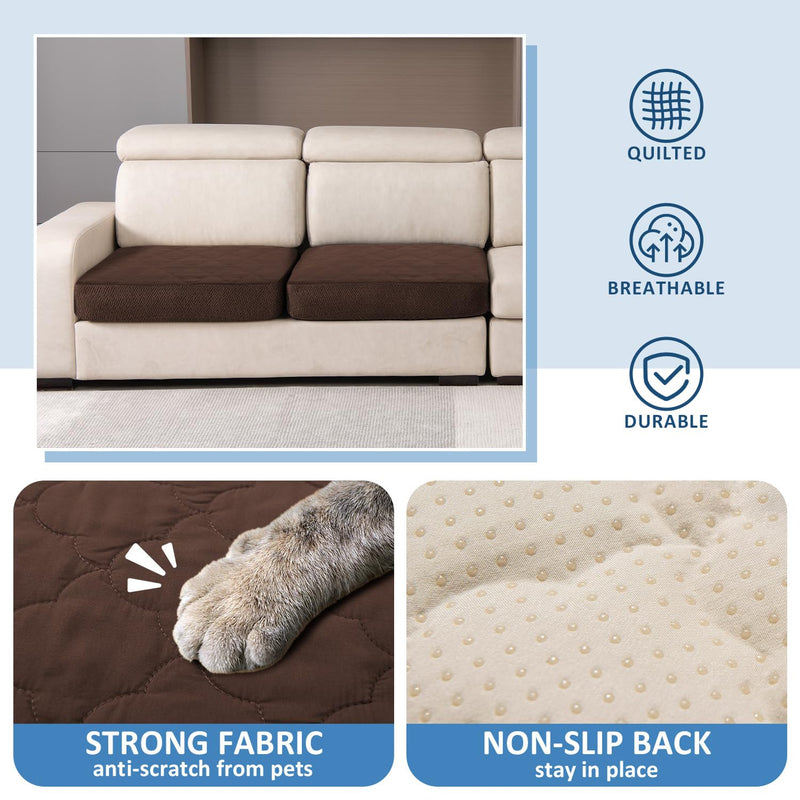 CHHKON Dog Bed Covers Replacement Washable Waterproof Pet Puppy Bed Cover for Dog(Brown,41x29x6 inch) 41x29x6 inch Brown - PawsPlanet Australia