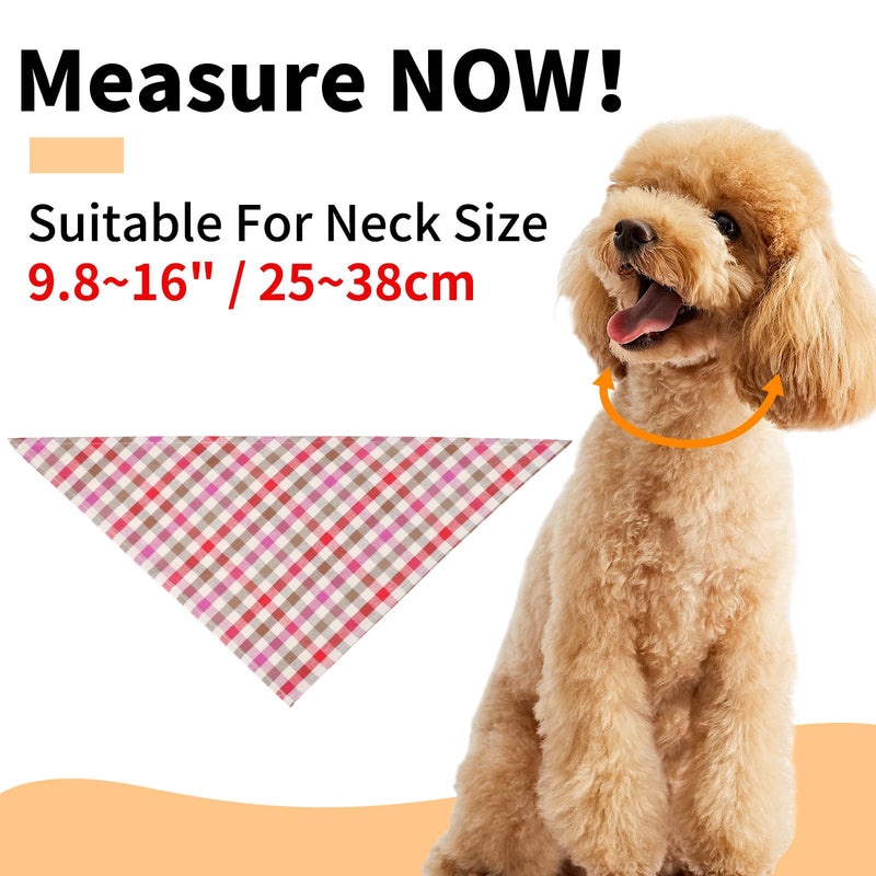 Segarty 30 Pack Triangle Plaid Bibs, 22.8"x15.7" Pet Scarf Washable Dog Bandanas Accessories Bulk for Small Medium Dogs Cats Large Puppy, Adjustable Reversible Boy Pets Birthday Kerchief Assorted_22.8"x15.7"_30PCS - PawsPlanet Australia
