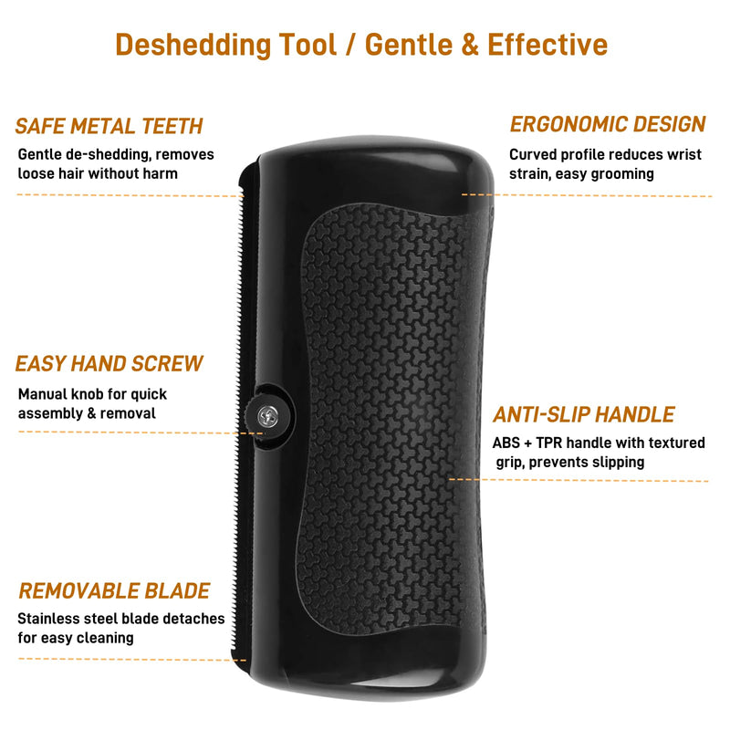 Deshedding Dog Brush, Deshedding Brush for Indoor Cats, Dogs, Effective Pet Hair Remover Comb for Short Long Hair, 2025 New Easy Clean Pet Grooming Tool for Shedding Control - PawsPlanet Australia