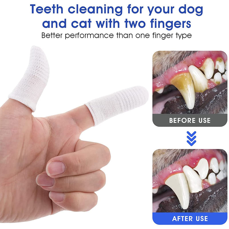 Dog Toothbrush Fingerling Pack of 10 Pet Toothbrush Pet Finger Cots Toothbrush Reusable Finger Dental Care for Dental Care Small Dogs and Cats, Easy Oral Care