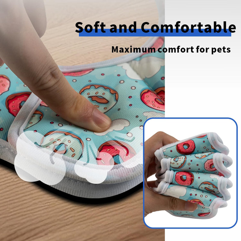 Soft Cat Cone Collar,Pet Recovery Collar,Comfortable Lightweight Elizabethan Collar for Small Dog Cat Prevent from Licking Wounds (Medium/Donut Pattern) Large / donut pattern - PawsPlanet Australia
