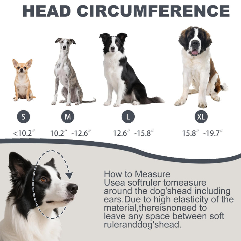 Dog Calming Hoodie, Dog Head Warp Anxiety Relief, Ear Muffs Protector for Noise Protection from Airplane, Fireworks, Thunder, Travel-Comfort, Grooming, Bathing Fit All Breeds(L) L