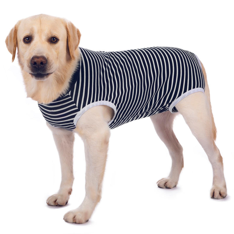 Dog Bodysuit - Post Surgery Recovery Suit for Male & Female Dogs - Alternative to Collar & Cone 5XL Navy