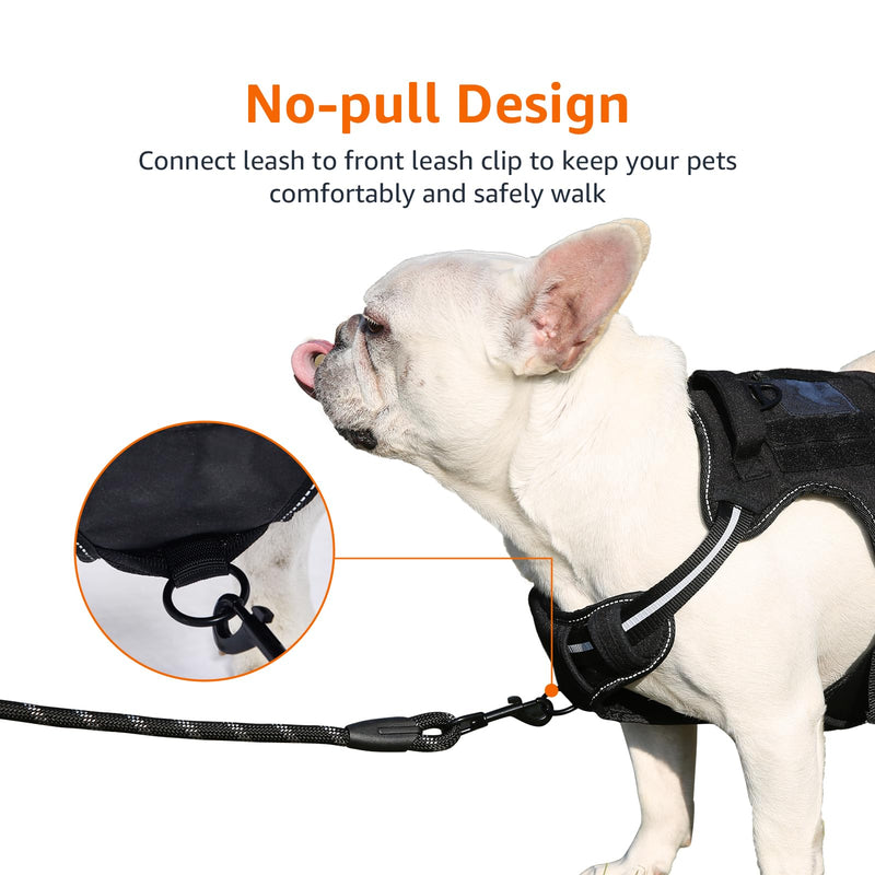 Amazon Basics No Pull Dog Harness, Adjustable Front Clip, Tactical Vest, X-Large, Black - PawsPlanet Australia