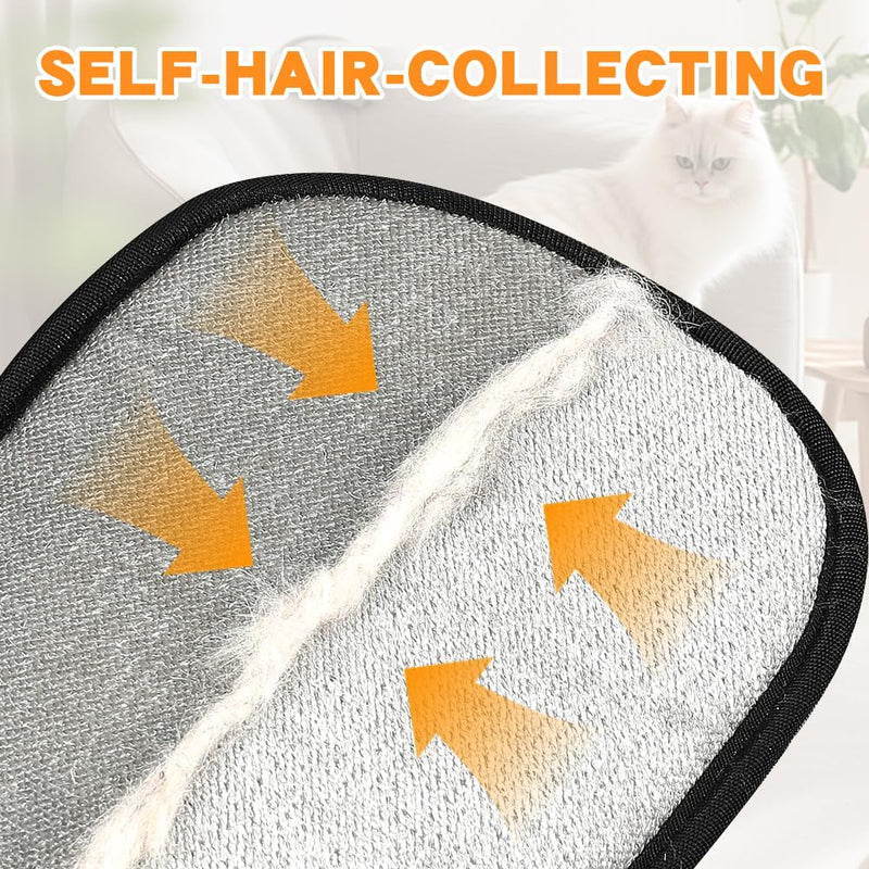 2 Pcs Electrostatic Gloves Pet Hair Removal,Reusable Pet Cat Dog Hair Removal Grooming Gloves Brush Tool Black - PawsPlanet Australia