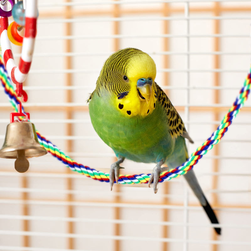 Weewooday 2 Pcs Bird Rope Perches Climbing Rope Bird Cage Accessories for Parrots, Parakeets, Cockatiels, Conures(31.5 Inch) 31.5 Inch - PawsPlanet Australia