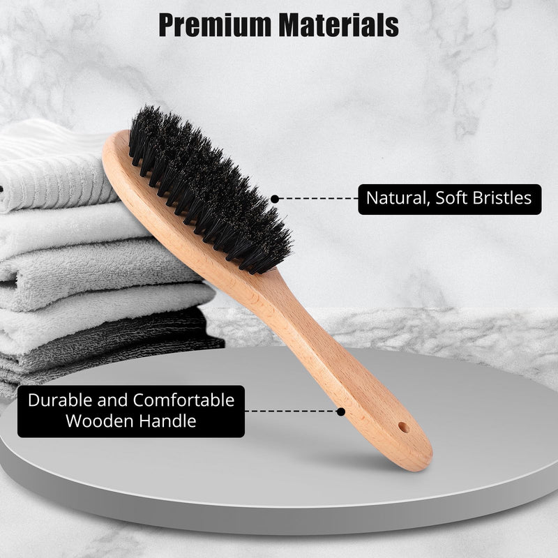 Boar Bristle Cat Brush with Wooden Handle, Soft and Gentle, Reduce Shedding, Make Coat Soft, Smooth and Shinny, Daily Grooming Tool for Short Haired Cats, Kitten Wood - PawsPlanet Australia