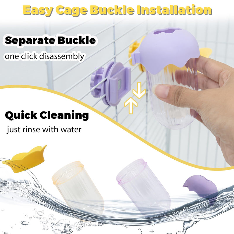 2Pcs Bird Cage Feeder for Vegetable, Parrot Veggies Holder with Water-Storage Design to Keep Greens Fresh, No Mess Hanging Millet Feeder for Parakeet, Quick Clean Clip, No Spill Feeders for Parrots - PawsPlanet Australia