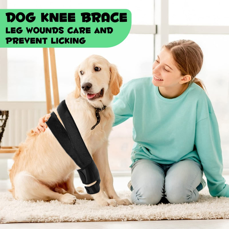 Dog Knee Brace, Dog Leg Brace for ACL Support with Cruciate Ligament Injury, Knee Cap Dislocation, Joint Pain and Muscle Sore, Adjustable Dog ACL Brace with 10 Side Stabilizers, Pet Brace (L) L - PawsPlanet Australia