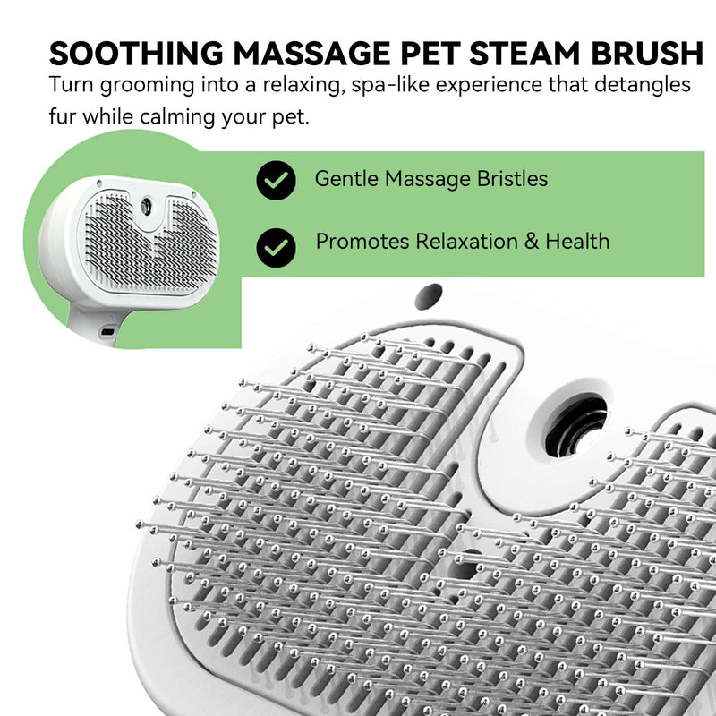 Pet Steam Brush, 3-in-1 Spray Hair Removal Comb for Dog and Cat, Steam for Shedding and Grooming, Spritz Defur Comb, Water Brush for Long & Short Haired Pets - PawsPlanet Australia