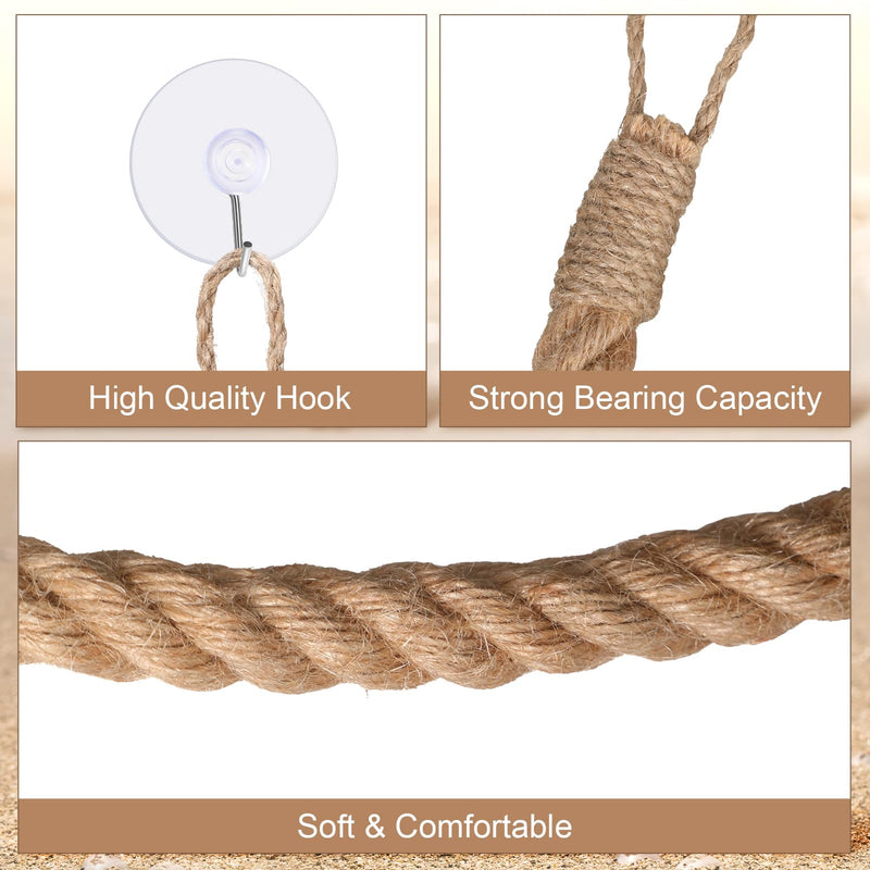 Hermit Crab Toys 23.6 Inch Hermit Crab Climbing Jute Rope Ladder with Hooks Hermit Crab Toys Reptile Tank Terrarium Accessories Habitat Decor for Hermit Crab Lizards Geckos Snakes - PawsPlanet Australia