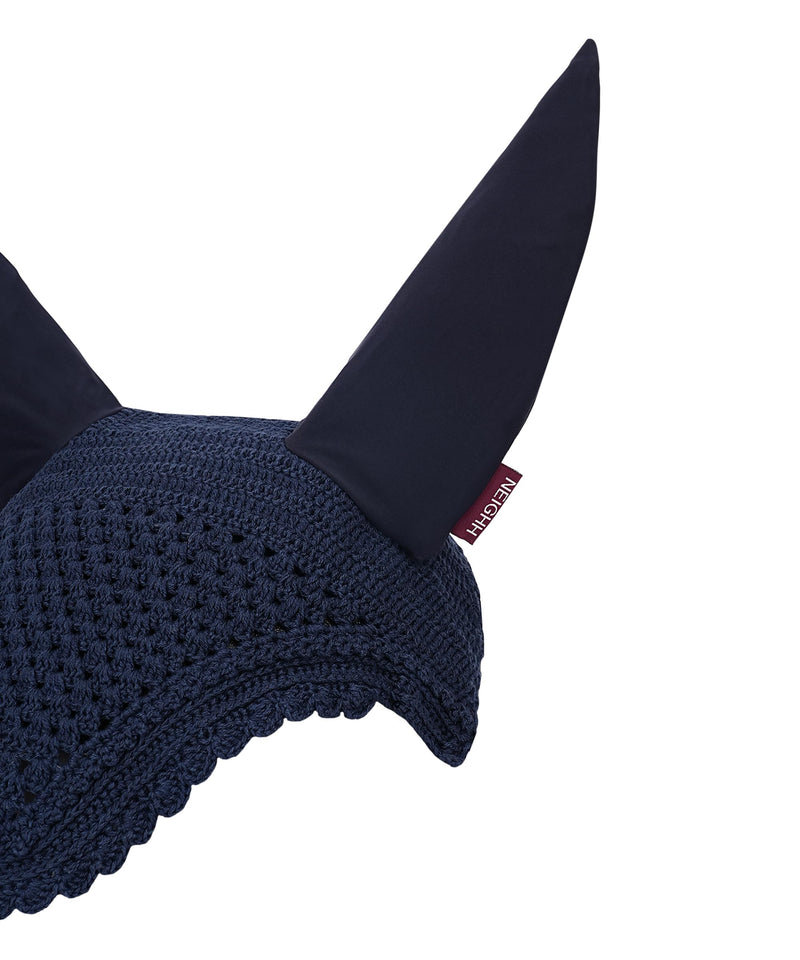 Prominent Ear Bonnet with Sound Resistant and Soft Stretchable Lycra Ears (Large: (Horizontal) A: 34cm, (Vertical) B: 42cm, Navy) Large: (x-axis) A: 34cm, (y-axis) B: 42cm