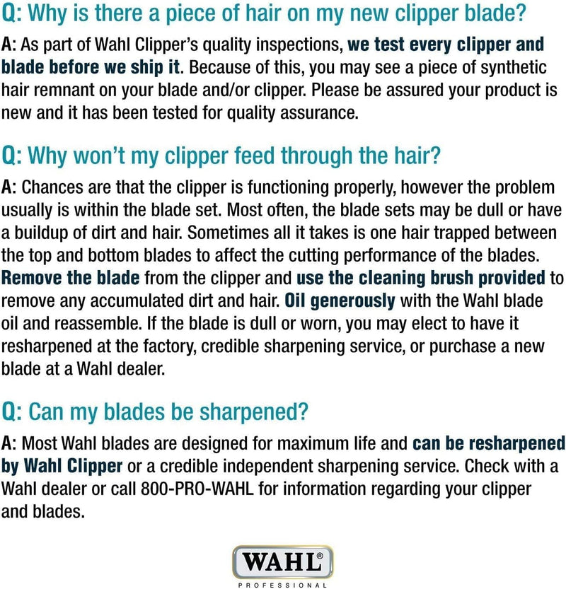 Wahl Clipper Blade 1037-400, Spare Standard Blade for Pet Multi Cut Clipper, Cutting Length 0.8 mm – 1.8 mm, Replacement Blades for Animal Clippers, Stainless Steel Standard Blade (0.8 mm – 1.8 mm)