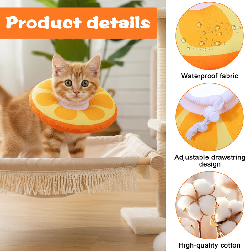Small Cat Cone Collar Soft,Lovely Cats Donut Collars Adjustable Pet Waterproof Collar Elizabethan Neck Cones Cute Kitten Cones for Recovery Prevent Licking Biting Protect Wounds