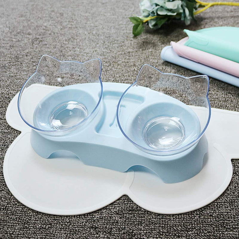 Love Dream Silicone Pet Feeding Food Mat Dog Cat Placemat Mat with Raised Edge, Anti-Slip Waterproof Pet Bowl Mats Pet Food Tray (White) White - PawsPlanet Australia