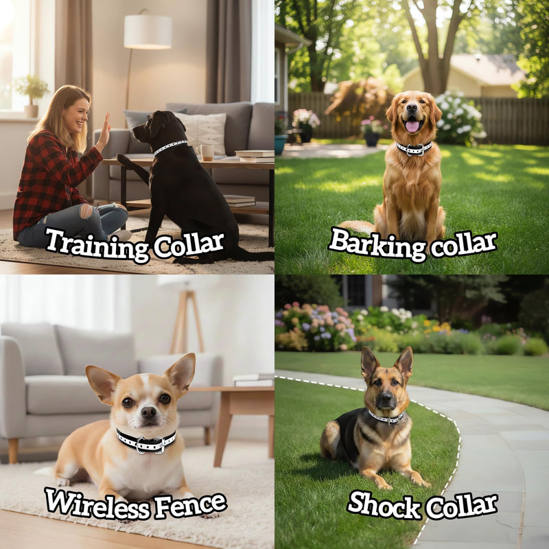 Dog Collar Strap for Most of Electronic Training Shock Collar Receivers-Adjustable Durable Waterproof Odorless 3/4 Inch Collar Replacement for Barking Fence-Pet TPU Collar Strap - Black Black TPU - PawsPlanet Australia