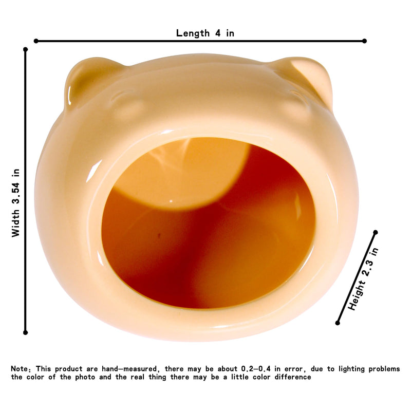 Ceramic Small Pet Hamster Food Bowl Guinea Pig Food Bowl Hamster Water Bowl Ferret Chinchillas Squirrels Hedgehog Accessories Reptiles Hamster Accessories for Cages（Orange） Orange - PawsPlanet Australia