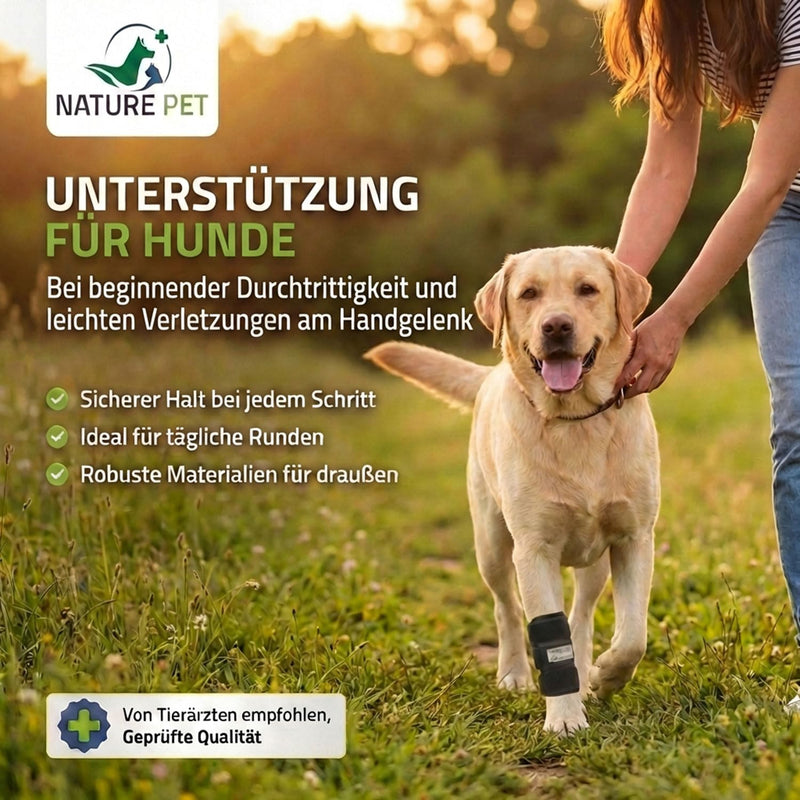 Nature Pet Dog Karpalg Joint Protective Wrist Support for Carp Olock Medium (L) L Black