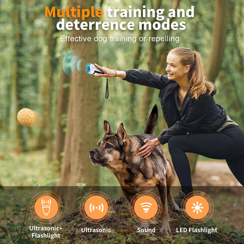 H4U Anti Barking Device for Dogs - Ultrasonic Dog Barking Stopper - Safe & Effective Dog Training & Behavior Aids - 3 Adjustable Modes, Rechargeable & Portable Dog Bark Deterrent for Indoor & Outdoor - PawsPlanet Australia