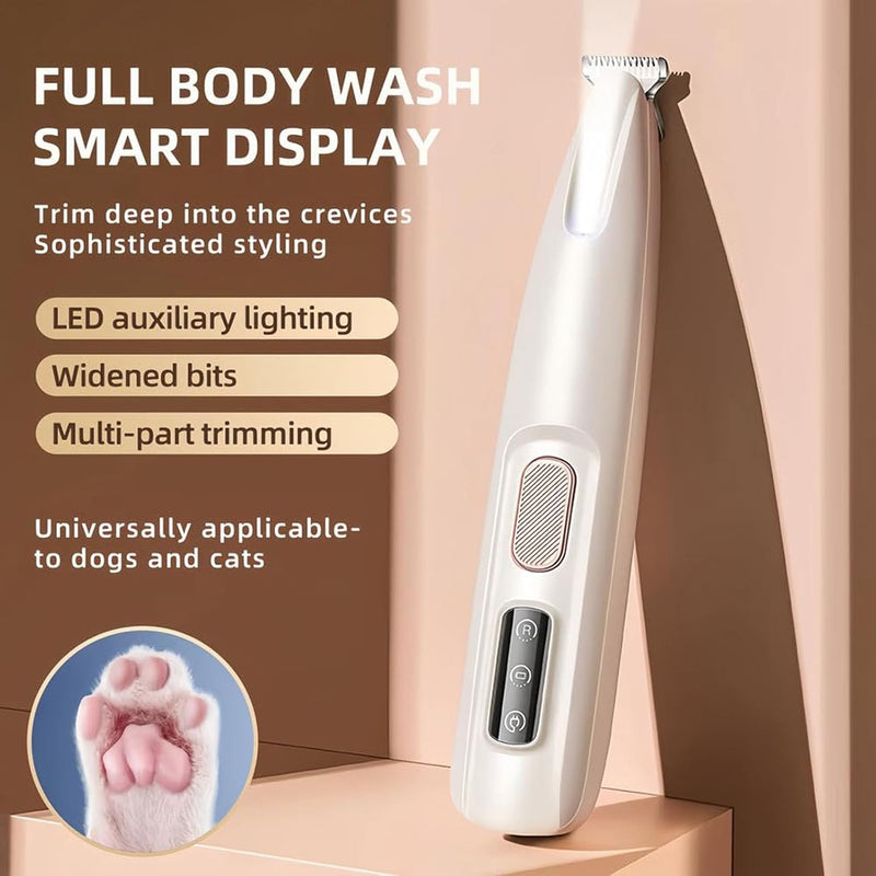 ZNZ Upgrade Dog Paw Trimmer for Grooming,Pet Hair Trimmer with LED Display,Rechargeable Low Noise Pet Trimmer,Cordless Dog Clippers for Paws, Eyes, Ears, Face, Rump - PawsPlanet Australia