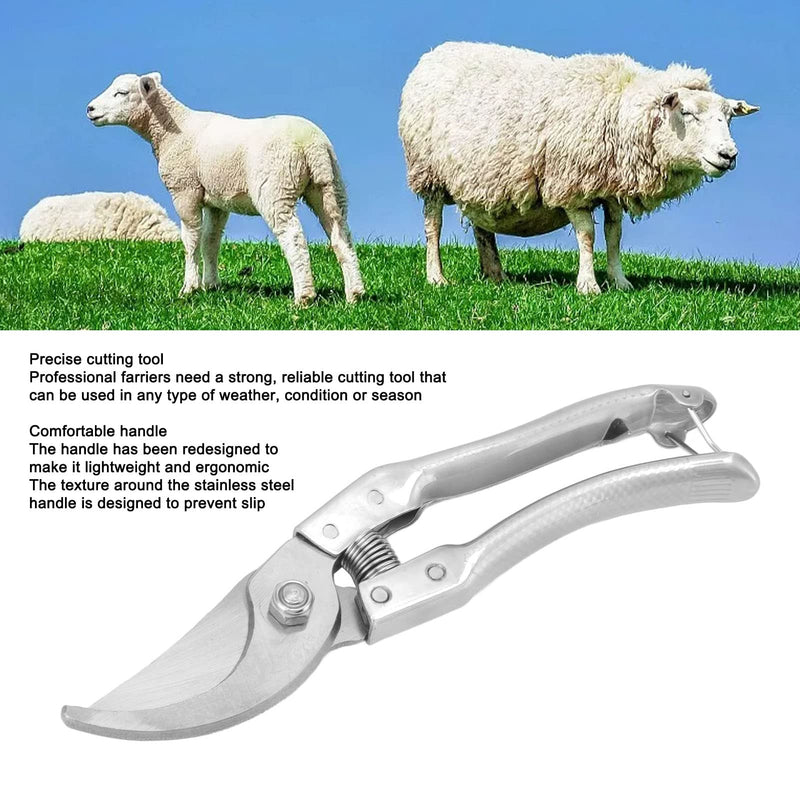 Animal Toe Nail Scissors Cutting Goat Hoof Clippers Nonslip Comfortable Handle for Pig Trotter (Silver) - PawsPlanet Australia