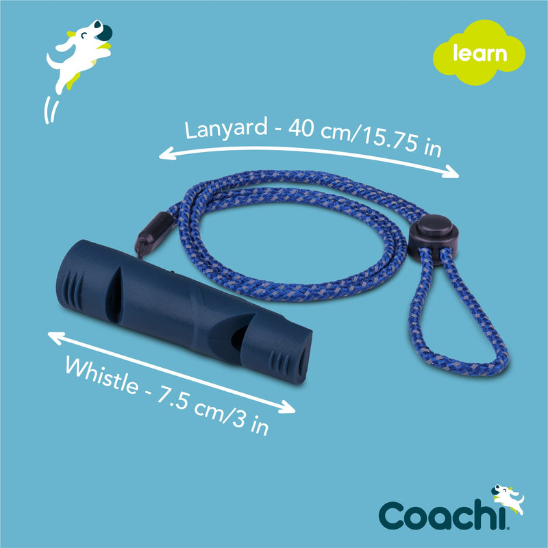 Coachi Two Tone Whistle, Train Two Dogs, Train Different Commands, Tough Material, Adjustable Reflective Lanyard, Traditional, Recall Training, Lightweight & Compact, Dog and Puppy Training - PawsPlanet Australia