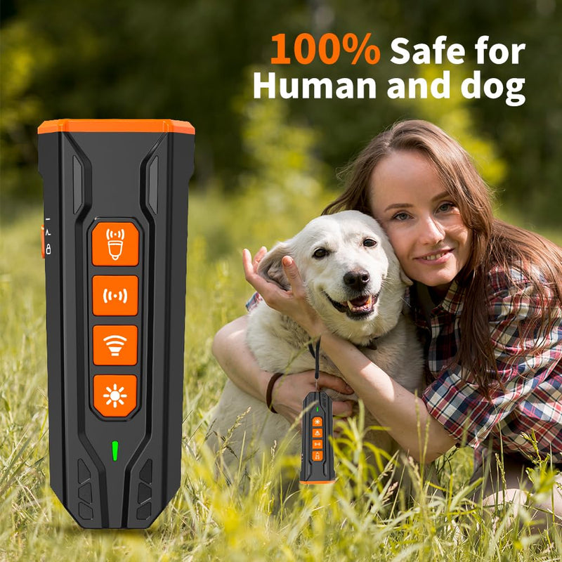 Dog Bark Deterrent Device - Anti-Bark Devices for Dogs,Rechargeable Ultrasonic Dog Bark Deterrent 30Ft Effective Control Range,Safe for Human & Dogs Portable (Black) Black - PawsPlanet Australia