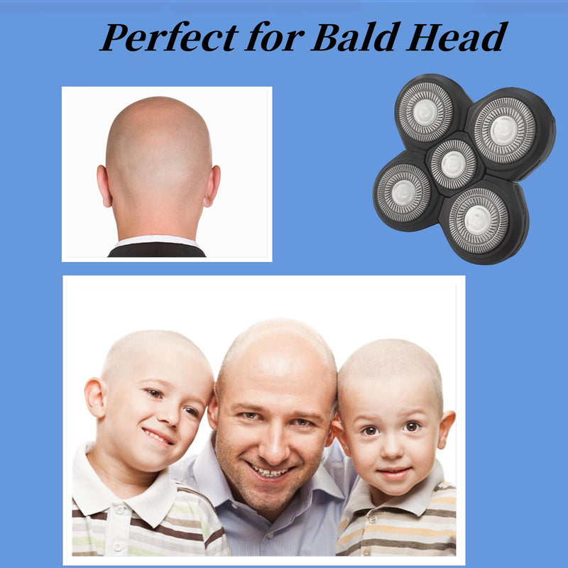 Head Shaver Replacement Blades Compatible with Freedom Grooming Bald Head Shaver,5 Blades Refills Shavers Heads for Shaving Bald Men,Replacement Blade Compatible with Flex Series Shaving Kit,3Packs. 3-black - PawsPlanet Australia