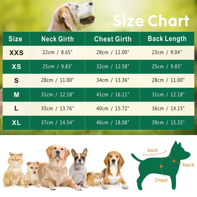 Dog Surgery Recovery Suit,Pet Recovery Shirt Cone E-Collar Alternative Pet Vest for Abdominal Wounds Medical Dog Bodysuit with Legs for Female Male Small Medium Dogs Cats (M, Green) M