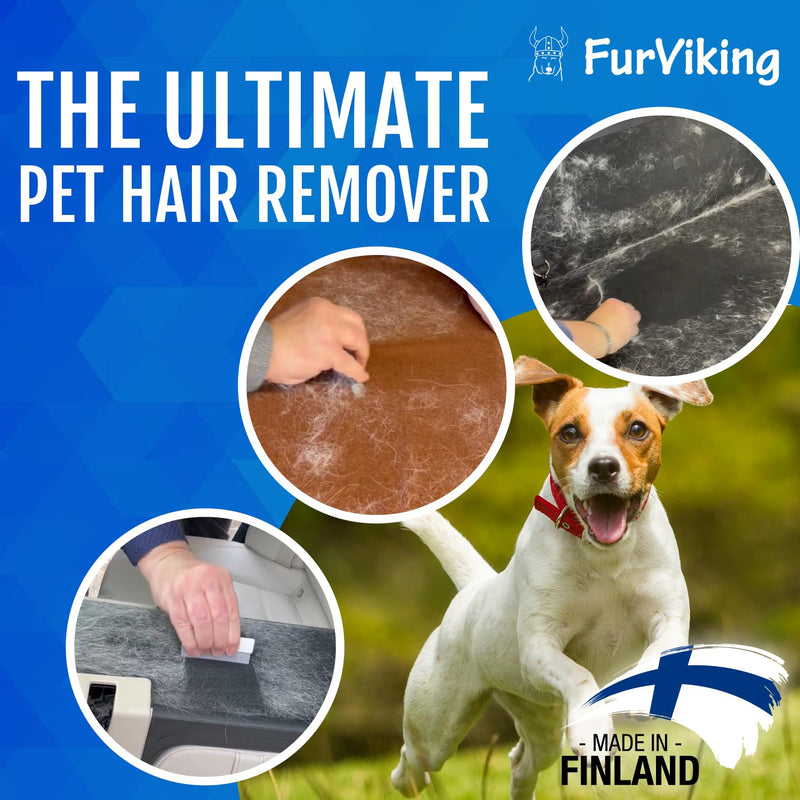 Pet Hair Remover - Dog Fur Remover Tool - Lightweight, Compact Cat Dog Hair Cleaner for Car, Bed, Couch - Portable Pet Shedding Removal Tool for Home Surfaces, Portable Carpet Scraper - PawsPlanet Australia