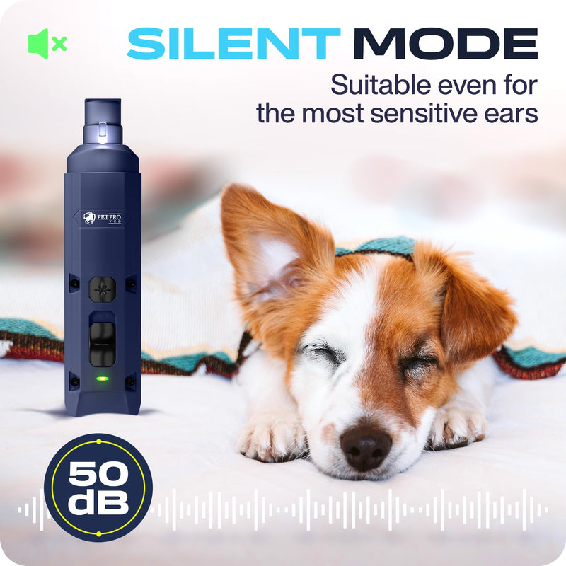 PETPROVED Dog Nail Grinders Silent Dog Claw Grinder Dog Nail Grinder for Dogs Claws Safe Dog Nail Trimmer Electric Pet Nail Grinder for Dogs Nail File Blue