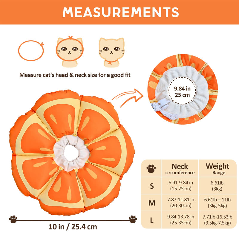 Avont Cat Cone Collar Soft, Adjustable Recovery E Collar Alternative for Cats Kittens Puppies, Elizabethan Neck Cone of Shame to Prevent Licking Biting After Surgery Protect Wounds -Tangerine(S) Tangerine Small (under 6.6lb) - PawsPlanet Australia