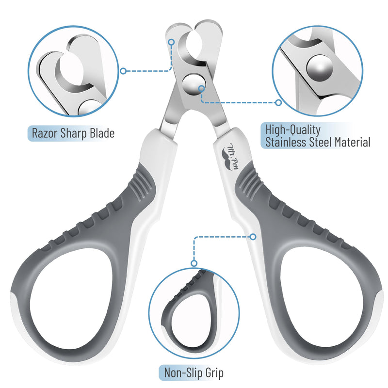 Mr. Pen Cat Nail Trimmer - White & Gray, Cat & Dog Nail Clipper, Kitten & Small Dog Claw Trimmer