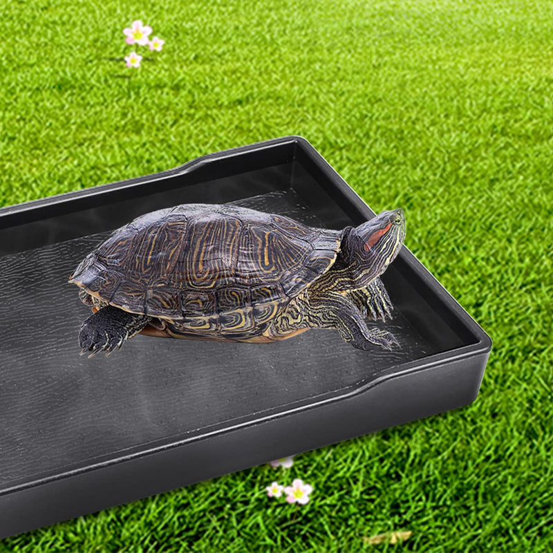 YOLUFER Reptile Food Water Bowl Plate Dish for Tortoise Crawl Pet Drinking and Eating Hallow Water Dish for Reptiles Size3-L - PawsPlanet Australia